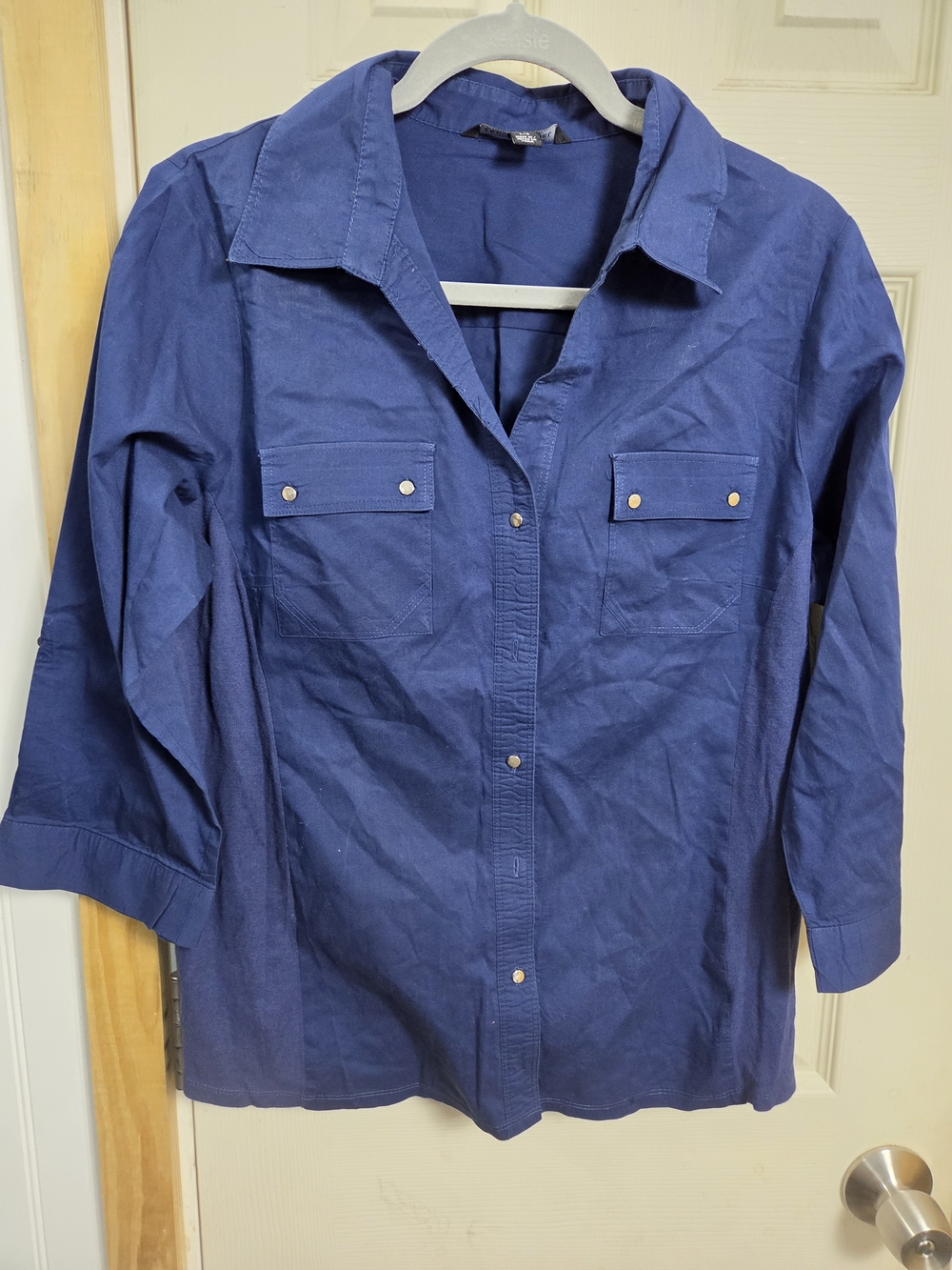Zac & Rachel Deep Blue Button-Front Utility Shirt